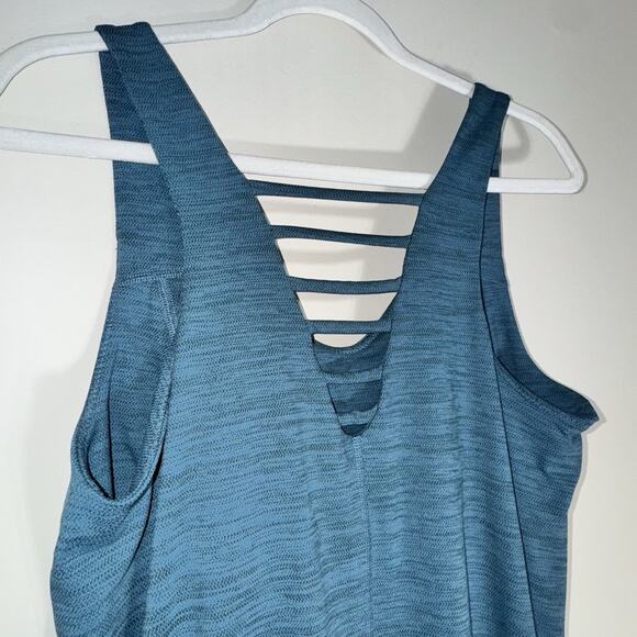 Toad and Co Tech Tomboy Tank Dress Womens Size Medium Teal Blue Sleeveless - Picture 7 of 8